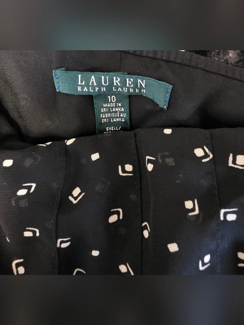 Ralph Lauren Black Polka Dot Skater Skirt - Picture 7 of 8